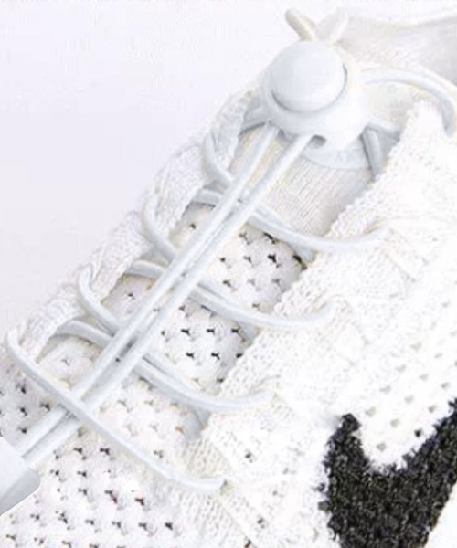 florist（フローリスト）の「【結ばない靴紐】アジャスター付スポーティ靴ひも2本セット（1足分）（シューズ小物/雑貨・レディース・ホワイト系1/レッド系1/レッド系3/グレー系3/パープル系3/スカイブルー系1/イエロー系2/ライトグレー系3/ベージュ系3/グリーン系3/モスグリーン系3/パープル系1/グリーン系2/ブラック系3/ピンク系1/イエロー系1/ブルー系1/オレンジ系1/オレンジ系2/オレンジ系4/グリーン系4/ピンク系3/ホワイト系3/オレンジ系3/イエロー系3/ブルー系3/ネイビー系1/グレー系1/ブラック系1/ネイビー系3/モスグリーン系1/ブラウン系1/イエロー系4/スカイブルー系3/ベージュ系1/ブラウン系3/グリーン系1/ライトグレー系1・ONESIZE）」の2枚目の写真