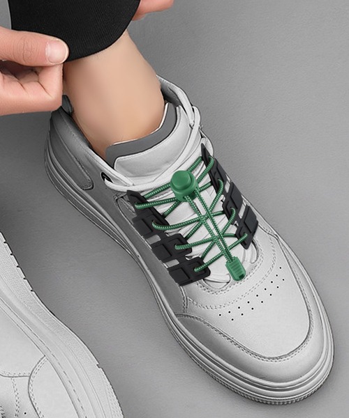 florist（フローリスト）の「【結ばない靴紐】アジャスター付スポーティ靴ひも2本セット（1足分）（シューズ小物/雑貨・レディース・ホワイト系1/レッド系1/レッド系3/グレー系3/パープル系3/スカイブルー系1/イエロー系2/ライトグレー系3/ベージュ系3/グリーン系3/モスグリーン系3/パープル系1/グリーン系2/ブラック系3/ピンク系1/イエロー系1/ブルー系1/オレンジ系1/オレンジ系2/オレンジ系4/グリーン系4/ピンク系3/ホワイト系3/オレンジ系3/イエロー系3/ブルー系3/ネイビー系1/グレー系1/ブラック系1/ネイビー系3/モスグリーン系1/ブラウン系1/イエロー系4/スカイブルー系3/ベージュ系1/ブラウン系3/グリーン系1/ライトグレー系1・ONESIZE）」の13枚目の写真