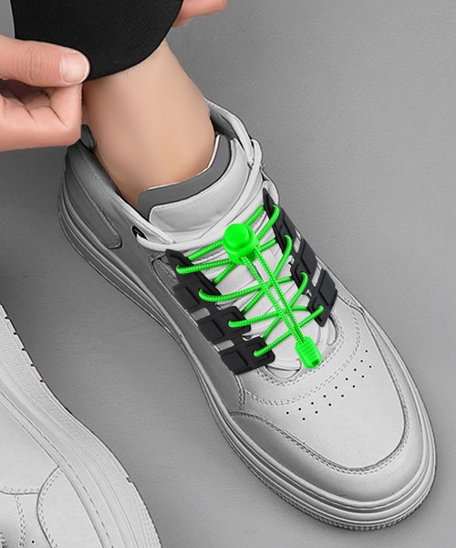 florist（フローリスト）の「【結ばない靴紐】アジャスター付スポーティ靴ひも2本セット（1足分）（シューズ小物/雑貨・レディース・ホワイト系1/レッド系1/レッド系3/グレー系3/パープル系3/スカイブルー系1/イエロー系2/ライトグレー系3/ベージュ系3/グリーン系3/モスグリーン系3/パープル系1/グリーン系2/ブラック系3/ピンク系1/イエロー系1/ブルー系1/オレンジ系1/オレンジ系2/オレンジ系4/グリーン系4/ピンク系3/ホワイト系3/オレンジ系3/イエロー系3/ブルー系3/ネイビー系1/グレー系1/ブラック系1/ネイビー系3/モスグリーン系1/ブラウン系1/イエロー系4/スカイブルー系3/ベージュ系1/ブラウン系3/グリーン系1/ライトグレー系1・ONESIZE）」の14枚目の写真