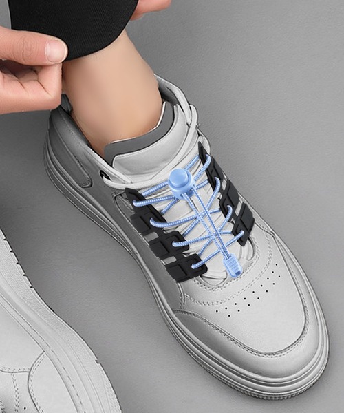 florist（フローリスト）の「【結ばない靴紐】アジャスター付スポーティ靴ひも2本セット（1足分）（シューズ小物/雑貨・レディース・ホワイト系1/レッド系1/レッド系3/グレー系3/パープル系3/スカイブルー系1/イエロー系2/ライトグレー系3/ベージュ系3/グリーン系3/モスグリーン系3/パープル系1/グリーン系2/ブラック系3/ピンク系1/イエロー系1/ブルー系1/オレンジ系1/オレンジ系2/オレンジ系4/グリーン系4/ピンク系3/ホワイト系3/オレンジ系3/イエロー系3/ブルー系3/ネイビー系1/グレー系1/ブラック系1/ネイビー系3/モスグリーン系1/ブラウン系1/イエロー系4/スカイブルー系3/ベージュ系1/ブラウン系3/グリーン系1/ライトグレー系1・ONESIZE）」の19枚目の写真