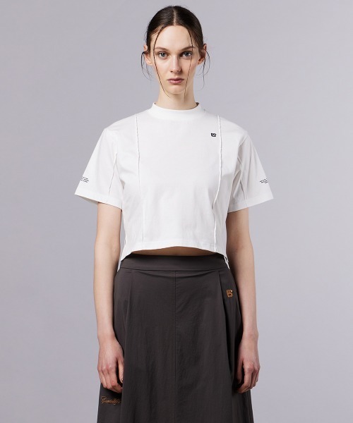DOUBLE STANDARD CLOTHING(ダブルスタンダードクロージング)の「天竺ピンタックTシャツ(Tシャツ/カットソー・レディース・ブラウン/オフホワイト・FREE)」の10枚目の写真