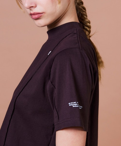DOUBLE STANDARD CLOTHING(ダブルスタンダードクロージング)の「天竺ピンタックTシャツ(Tシャツ/カットソー・レディース・ブラウン/オフホワイト・FREE)」の15枚目の写真