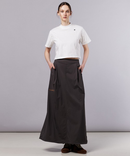 DOUBLE STANDARD CLOTHING(ダブルスタンダードクロージング)の「天竺ピンタックTシャツ(Tシャツ/カットソー・レディース・ブラウン/オフホワイト・FREE)」の5枚目の写真