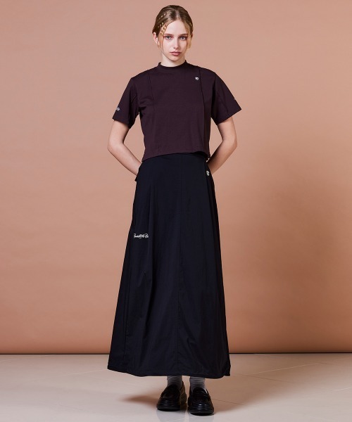 DOUBLE STANDARD CLOTHING(ダブルスタンダードクロージング)の「天竺ピンタックTシャツ(Tシャツ/カットソー・レディース・ブラウン/オフホワイト・FREE)」の6枚目の写真