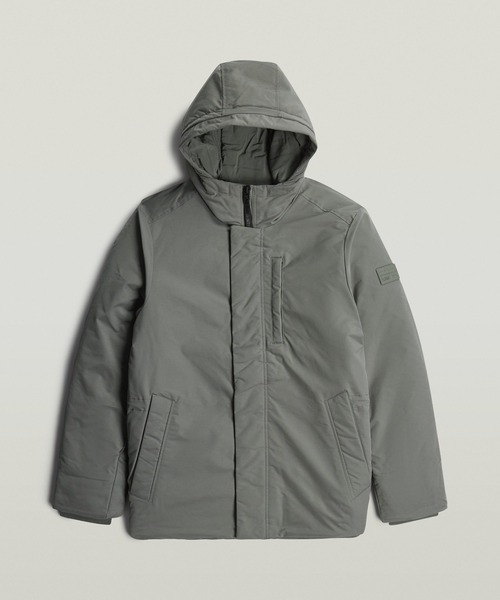 G-STAR（ジースター）の「Clean Vodan Padded Hooded Jacket/ミリタリーディテール中綿フーデッドジャケット（ダウンジャケット/コート・メンズ・ダークブラック/グレー・X-SMALL/SMALL/MEDIUM/LARGE）」の7枚目の写真