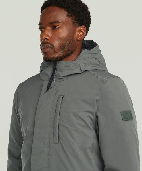 G-STAR（ジースター）の「Clean Vodan Padded Hooded Jacket/ミリタリーディテール中綿フーデッドジャケット（ダウンジャケット/コート・メンズ・ダークブラック/グレー・X-SMALL/SMALL/MEDIUM/LARGE）」の6枚目の写真