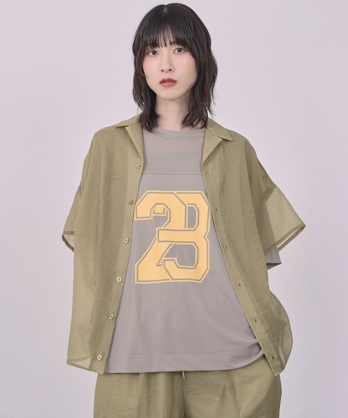 Nora Lily(ノラリリー)の「【Nora Lily】Lucent Breeze Open Collar Shirt(シャツ/ブラウス・メンズ・カーキ/スミクロ/ネイビー・FREE)」の5枚目の写真