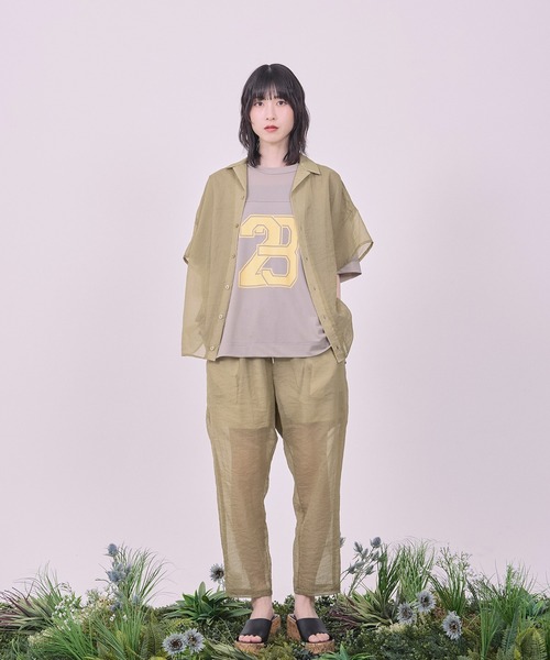 Nora Lily(ノラリリー)の「【Nora Lily】Lucent Breeze Open Collar Shirt(シャツ/ブラウス・メンズ・カーキ/スミクロ/ネイビー・FREE)」の6枚目の写真