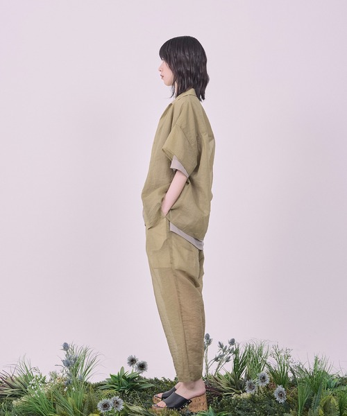 Nora Lily(ノラリリー)の「【Nora Lily】Lucent Breeze Open Collar Shirt(シャツ/ブラウス・メンズ・カーキ/スミクロ/ネイビー・FREE)」の7枚目の写真