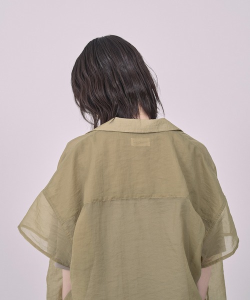 Nora Lily(ノラリリー)の「【Nora Lily】Lucent Breeze Open Collar Shirt(シャツ/ブラウス・メンズ・カーキ/スミクロ/ネイビー・FREE)」の10枚目の写真
