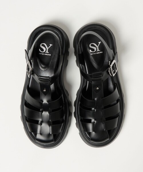 SY UNITED ARROWS（シーユナイテッドアローズ）の「＜SY＞ ボリュームソールグルカフラット60↑（サンダル・レディース・ブラック/オフホワイト/シルバー・22.5cm/23cm/23.5cm/24cm/24.5cm/25cm）」の15枚目の写真
