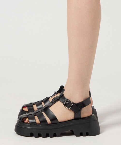 SY UNITED ARROWS（シーユナイテッドアローズ）の「＜SY＞ ボリュームソールグルカフラット60↑（サンダル・レディース・ブラック/オフホワイト/シルバー・22.5cm/23cm/23.5cm/24cm/24.5cm/25cm）」の19枚目の写真