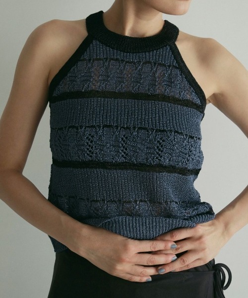 UNOF knit tank top ふじあみ　タンクトップ 82955215b_8_d_500.jpg
