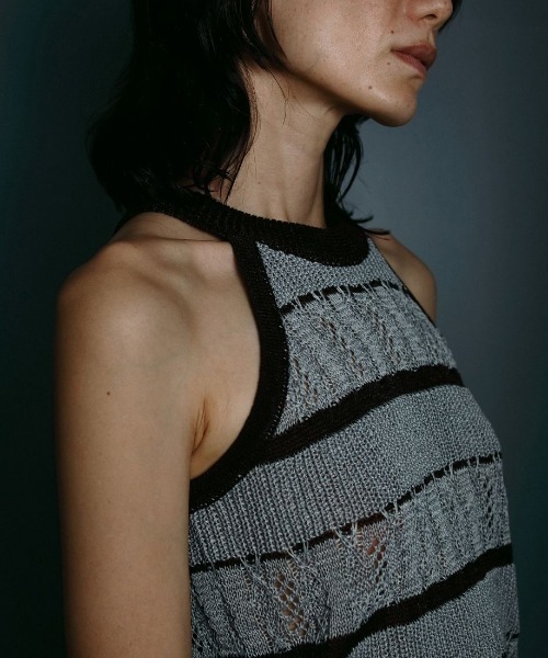 トップス anuke Border Knit Tanktop 62510515 anuke アンヌーク ボーダー ニット タンクトップ Border Knit