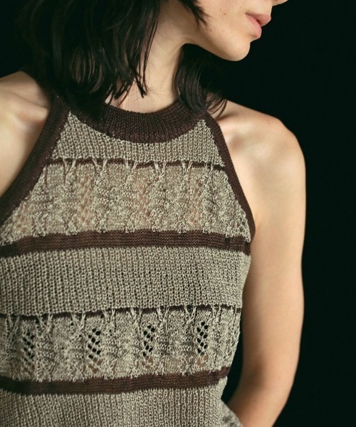 トップス anuke Border Knit Tanktop セール】anuke Border Knit Tanktop 62510515（タンクトップ）｜anuke