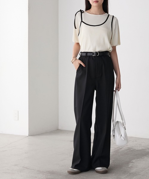 るぱん‼️ forksy.】ポリツイルスラックスパンツ forksy.│MONO-MART [モノマート