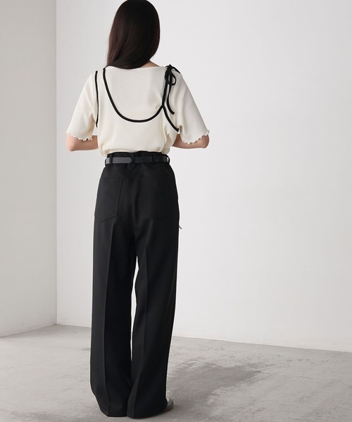 forksy.】ポリツイルスラックスパンツ forksy.│MONO-MART [モノマート