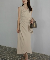 ライトダブルサテンカシュクールワンピース
