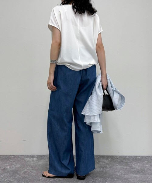 fredy emue（フレディエミュ）の「ライトオンスデニムイージーパンツ（デニムパンツ・レディース・ブルー/ネイビー・38/36）」の5枚目の写真