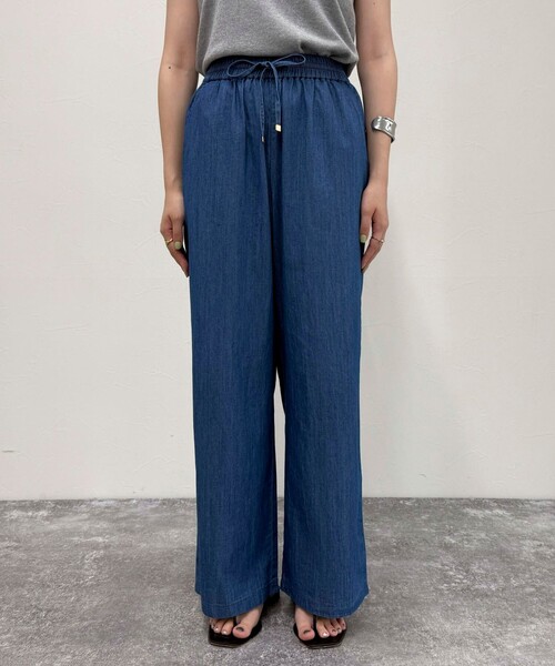 fredy emue（フレディエミュ）の「ライトオンスデニムイージーパンツ（デニムパンツ・レディース・ブルー/ネイビー・38/36）」の12枚目の写真