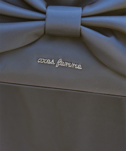 axes femme（アクシーズファム）の「リボン撥水ナイロンショルダー（ショルダーバッグ・レディース・ワイン/ブラック/ピンク・FREE）」の6枚目の写真