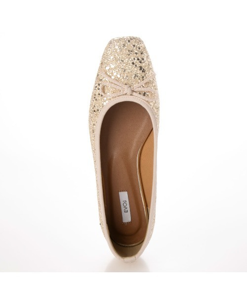 EVOL（イーボル）の「【軽量・柔らかい】グリッターフラットバレエ IZ5781（パンプス・レディース・ピンク/ブラック/ゴールド/ホワイト・22.5cm/23.5cm/24.5cm/23.0cm/24.0cm/25.0cm/22.0cm）」の13枚目の写真