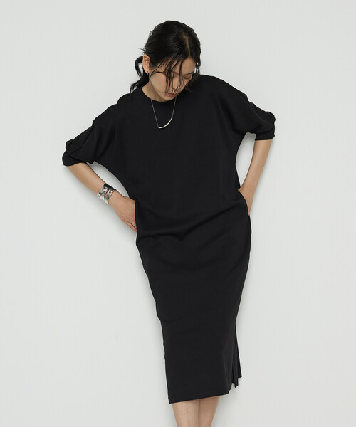 COMME CA（コムサ）の「コンパクトベアフライス カットソーワンピース（ワンピース・レディース・ブラック/チャコール・FREE）」の18枚目の写真