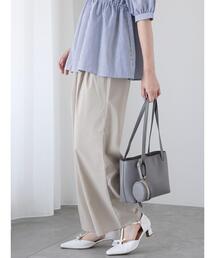 Te chichi TERRASSE（テチチテラス）の「麻調タック入りイージーパンツ（その他パンツ）」