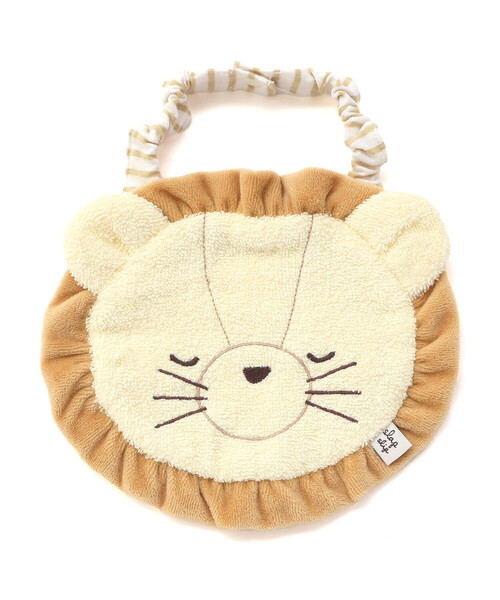 SLAP SLIP BABY（スラップスリップベビー）の「【お揃い】アニマルクマウサギペンギンライオンネコモチーフお顔スタイベビー（スタイ/よだれかけ・キッズ・オフホワイト/ブルー/イエロー/ベージュ/ピンク・FREE）」の12枚目の写真