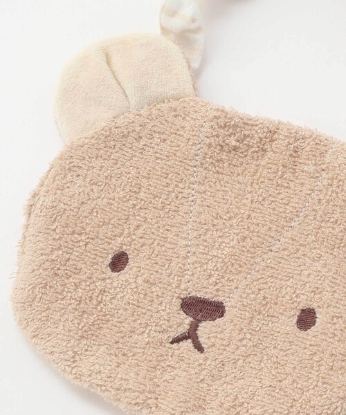 SLAP SLIP BABY（スラップスリップベビー）の「【お揃い】アニマルクマウサギペンギンライオンネコモチーフお顔スタイベビー（スタイ/よだれかけ・キッズ・オフホワイト/ブルー/イエロー/ベージュ/ピンク・FREE）」の16枚目の写真