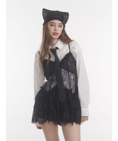 ヴィンテージ　レース　ミニワンピース レースミニワンピース - T-STYLE