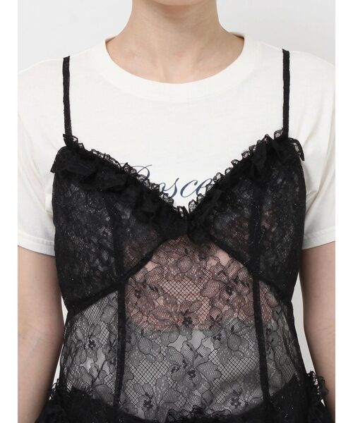 jouetie（ジュエティ）の「フリルランジェリーレースミニワンピース（ワンピース・レディース・ブラック/オフホワイト・MEDIUM）」の17枚目の写真