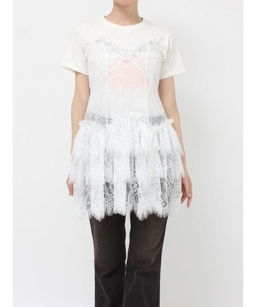 セール】フリルランジェリーレースミニワンピース（ワンピース