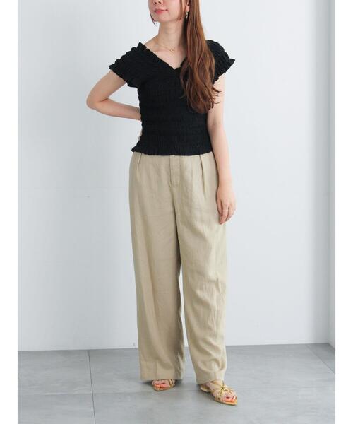 Te chichi(テチチ)の「2WAYシャーリングカットソートップス(Tシャツ/カットソー・レディース・ブラック/ブラウン/グレー・F)」の11枚目の写真