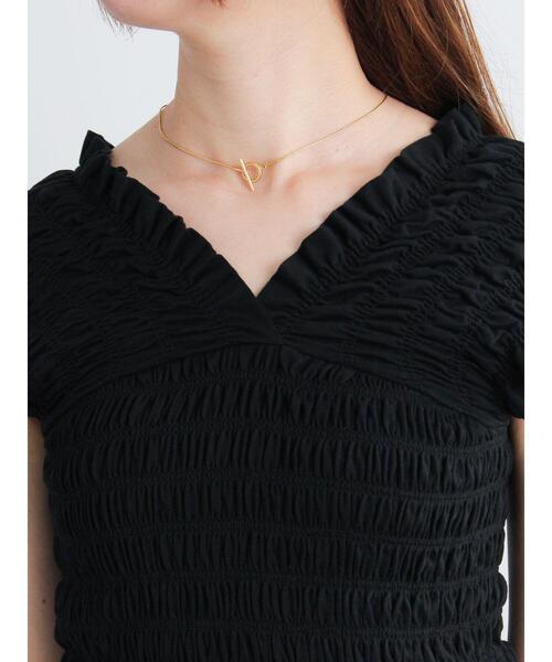 Te chichi(テチチ)の「2WAYシャーリングカットソートップス(Tシャツ/カットソー・レディース・ブラック/ブラウン/グレー・F)」の16枚目の写真