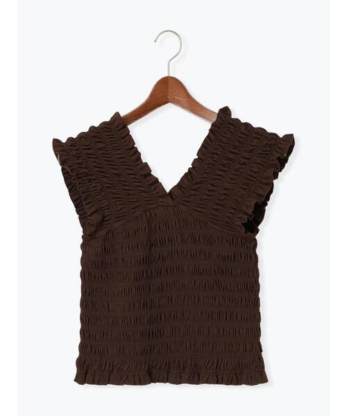 Te chichi(テチチ)の「2WAYシャーリングカットソートップス(Tシャツ/カットソー・レディース・ブラック/ブラウン/グレー・F)」の19枚目の写真