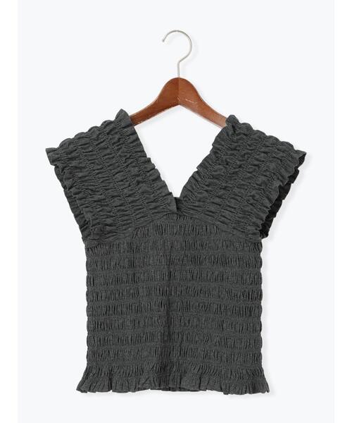 Te chichi(テチチ)の「2WAYシャーリングカットソートップス(Tシャツ/カットソー・レディース・ブラック/ブラウン/グレー・F)」の20枚目の写真