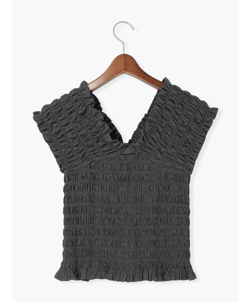 Te chichi(テチチ)の「2WAYシャーリングカットソートップス(Tシャツ/カットソー・レディース・ブラック/ブラウン/グレー・F)」の21枚目の写真