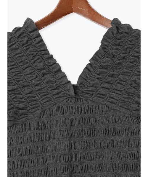 Te chichi(テチチ)の「2WAYシャーリングカットソートップス(Tシャツ/カットソー・レディース・ブラック/ブラウン/グレー・F)」の22枚目の写真