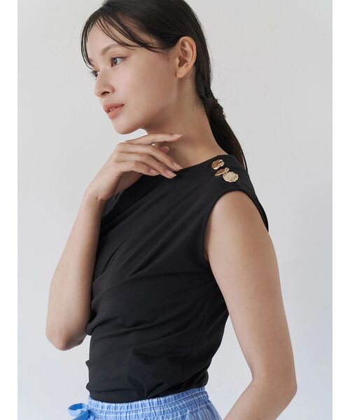 tシャツ タックアシメフレンチカットソー レディース タックアシメフレンチカットソー（Tシャツ/カットソー）｜TONAL