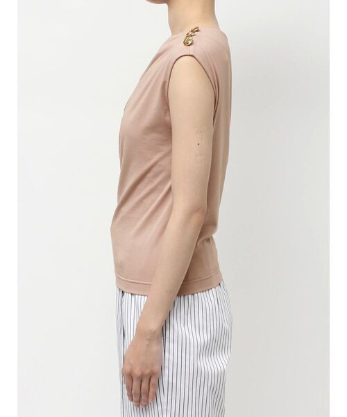 TONAL（トーナル）の「タックアシメフレンチカットソー（Tシャツ/カットソー・レディース・ブラック/ブラウン/ピンク・MEDIUM）」の12枚目の写真