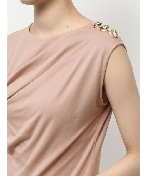 TONAL（トーナル）の「タックアシメフレンチカットソー（Tシャツ/カットソー・レディース・ブラック/ブラウン/ピンク・MEDIUM）」の15枚目の写真