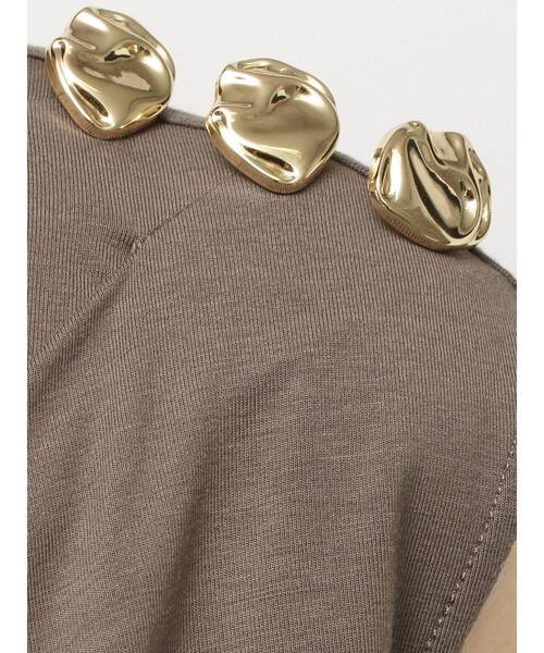 TONAL（トーナル）の「タックアシメフレンチカットソー（Tシャツ/カットソー・レディース・ブラック/ブラウン/ピンク・MEDIUM）」の18枚目の写真