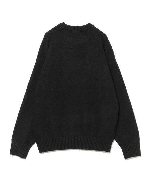 FRED PERRY 別注フラッフィ　クルーネックニット　ブラック 別注】FRED PERRY / フラッフィー クルーネックニット（ニット