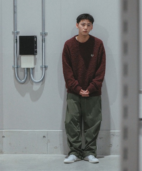 FRED PERRY BEAMS 別注 フラッフィ クルーネックニットXLサイズ 別注】FRED PERRY / フラッフィー クルーネックニット（ニット