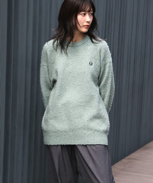 FRED PERRY / BEAMS別注 フラッフィ クルーネックニット BEAMS（ビームス）【別注】FRED PERRY / フラッフィー クルー