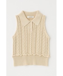 MOUSSY(}EW[)́yECEꕔX܌zCABLE KNIT POLO ^Ngbv(^Ngbv)