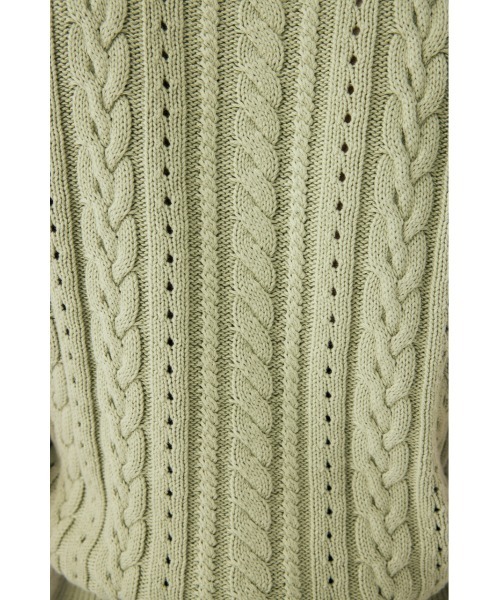 MOUSSY（マウジー）の「【EC・一部店舗限定】CABLE KNIT POLO タンクトップ（タンクトップ・レディース・ライトブラック/ライトグリーン/アイボリー・FREE）」の11枚目の写真