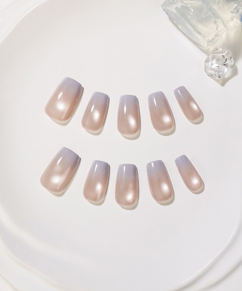 Anail（エーネイル）の「3D水光ネイルピンクニュアンスマグネットゴールドミラーアートショートオーバルネイルチップ⑤　夏ネイル（ネイルシール/ネイルチップ・レディース・パープル/ピンク系その他2/ピンク系その他3/ピンク系その他/ピンク/ゴールド・SMALL/LARGE/MEDIUM）」の2枚目の写真