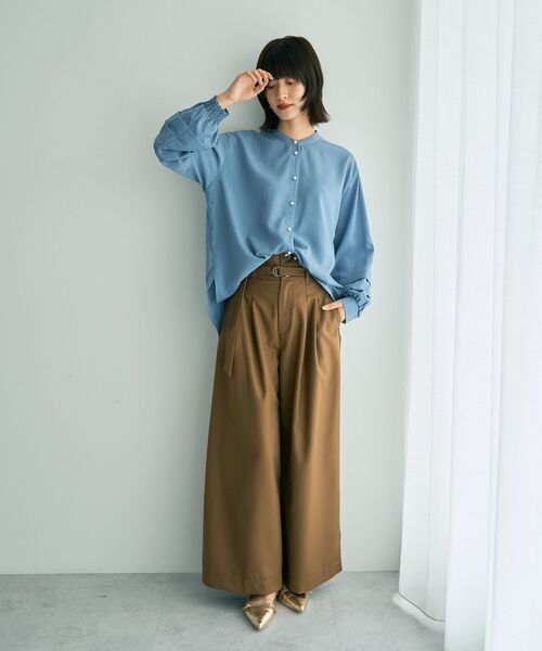 YECCA VECCA（イェッカヴェッカ）の「ベルト付き2wayタックワイドパンツ（その他パンツ・レディース・ダークブラウン/キャメル/ネイビー・S/M）」の20枚目の写真